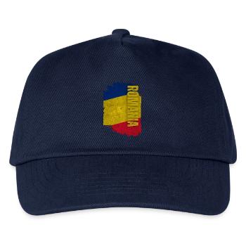 Drapeau de la Roumanie vertical, Maître Roumanie - Casquette de baseball Enfant - marine - Devant