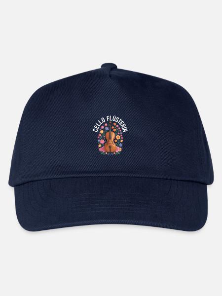 Cello Flüsterin mit Blumen Cellistin - Kinder Basecap - Navy