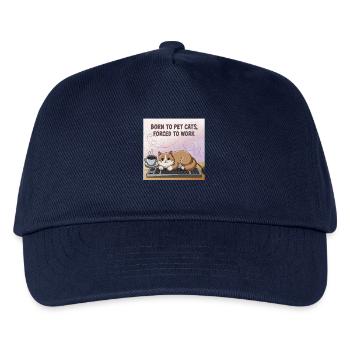 Katzenliebhaber Arbeiter - Kinder Basecap - Navy - Vorne
