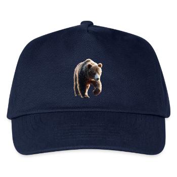 Brown Bear, Grizzly Bear, Bear Brothers, Forest, Wild Bears - Kids’ Baseball Cap - navy - Front
