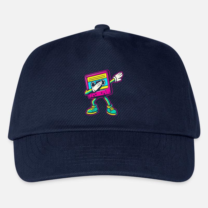 80er 90er Jahre Kassette Dabbing - Kinder Basecap - Navy