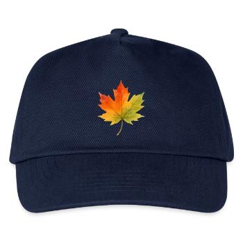 Leaf Maple Leaf Watercolor 1 - Kids’ Baseball Cap - navy - Front