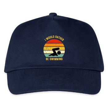I'd Rather Be Swimming - Kids’ Baseball Cap - navy - Front