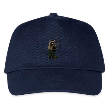 Waschbär Dudelsack - Kinder Basecap - Navy - Vorne
