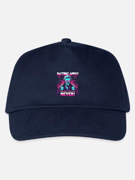 Dating apps? I meet girls the old way - never! - Kinder Basecap - Navy