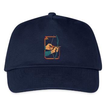 archery bow target archer hands retro - Kids’ Baseball Cap - navy - Front