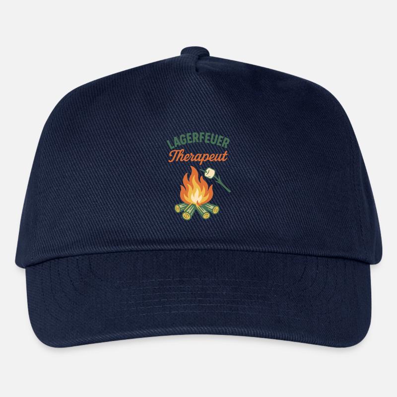 Lagerfeuer Therapeut Camping Abenteuer Camper - Kinder Basecap - Navy