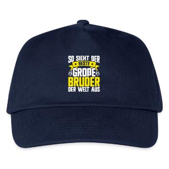 So Sieht Der Große Buder Der Welt Aus - Kinder Basecap - Navy - Vorne