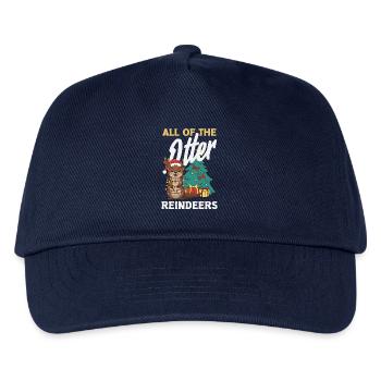 Seeotter-pun-weihnachts-rentiere - Kinder Basecap - Navy - Vorne