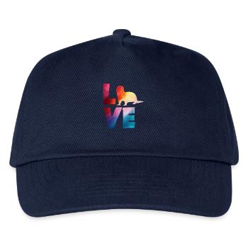 Seeotter Cartoon Bunte Liebe - Kinder Basecap - Navy - Vorne
