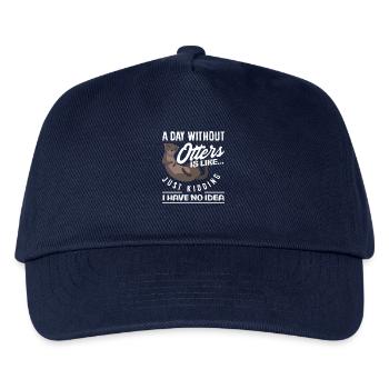 Ein Tag Ohne Seeotter Cartoon - Kinder Basecap - Navy - Vorne