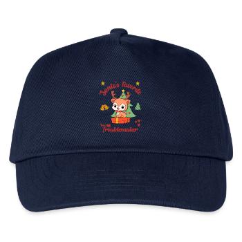 Merry Christmas design with reindeer motif - Kids’ Baseball Cap - navy - Front