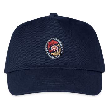 Koi-Fische Lotusblume Wellenkunst - Kinder Basecap - Navy - Vorne