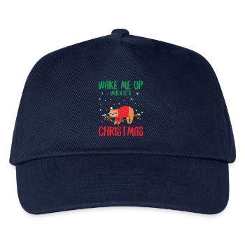 Wake Me Up When It s Christmas - Kids’ Baseball Cap - navy - Front