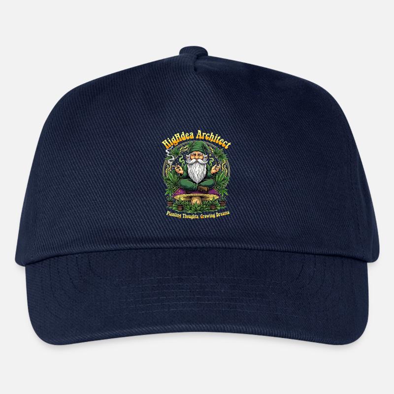 Crowing Gnome Cannabis Wichtel  - Kinder Basecap - Navy