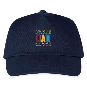 Papa Ziegelbauer Vaterschaft Blockbau - Kinder Basecap - Navy - Vorne