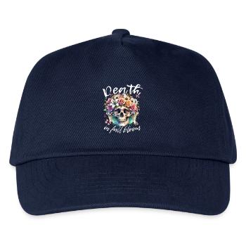 Blumen Schädel Schönheit Blühen - Kinder Basecap - Navy - Vorne