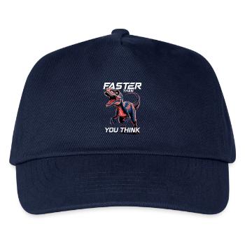 Faster Than You Think Dinosaur Velociraptor - Kids’ Baseball Cap - navy - Front
