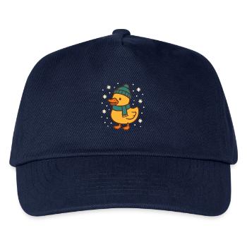 Lustige Weihnachtsente Winter Urlaub Jubel - Kinder Basecap - Navy - Vorne