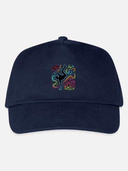 Breakdance Neon Style – Musik & Street Art - Kinder Basecap - Navy