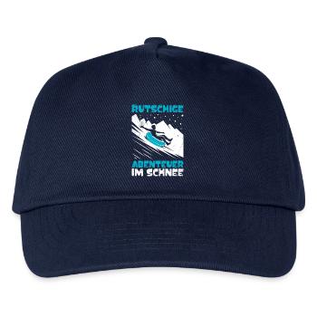 Rodel Piste RUTSCHIGE ABENTEURE IM SHNEE LUSTIG - Kinder Basecap - Navy - Vorne