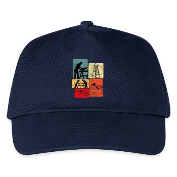 Workshop Collage Building Crafts - Kids’ Baseball Cap - navy - Front