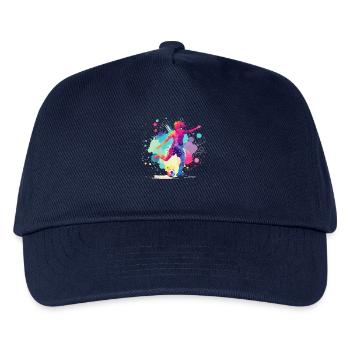 Soccer Soccer Woman, Soccer Player, Colorful Woman - Kids’ Baseball Cap - navy - Front