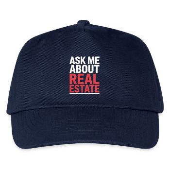 Ask Me About Real Estate - Kinder Basecap - Navy - Vorne