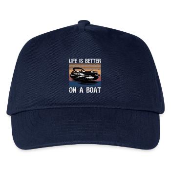 Boating Boat Captain Life is better on a boat - Kids’ Baseball Cap - navy - Front