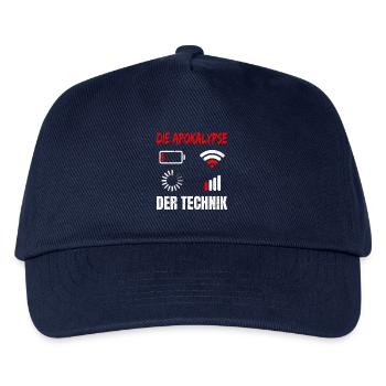 Coder THE APOCALYPSE OF TECHNOLOGY FUNNY - Kids’ Baseball Cap - navy - Front