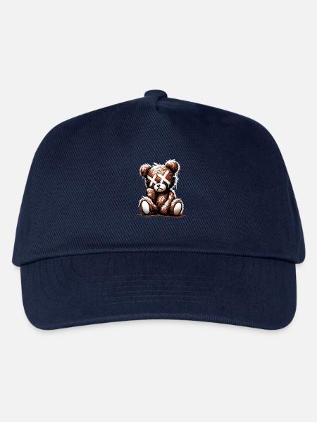 Broken Sad Teddy Graffiti Art - Kinder Basecap - Navy