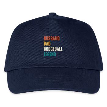 Dodgeball Legend: Husband Dad - Kids’ Baseball Cap - navy - Front