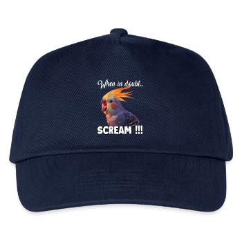 Originelle Outfits Papageien- Nymphensittich Fans - Kinder Basecap - Navy - Vorne