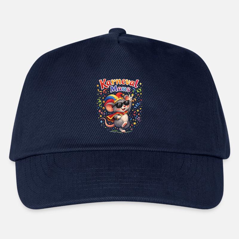 Karneval Maus Damen Süßes Fasching Kostüm - Kinder Basecap - Navy