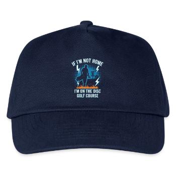 Wenn ich nicht zu Hause bin, bin ich auf dem Disc Golf Course - Kinder Basecap - Navy - Vorne