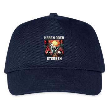 Kraftsportler HEBEN ODER STERBEN Lustiges - Kinder Basecap - Navy - Vorne