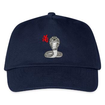 Cobra Asiatisch - Kinder Basecap - Navy - Vorne