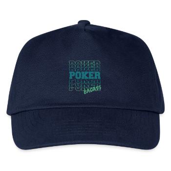 Badass Poker Gradient Typo - Kids’ Baseball Cap - navy - Front