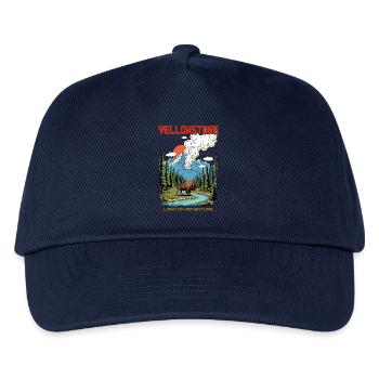 Yellowstone-Nationalpark: Land des Abenteuers - Kinder Basecap - Navy - Vorne