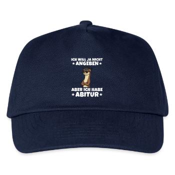 Abitur geschafft Ich will ja nicht angeben Wiesel - Kinder Basecap - Navy - Vorne