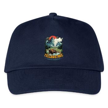 Land des Abenteuers Yellowstone Nationalpark - Kinder Basecap - Navy - Vorne