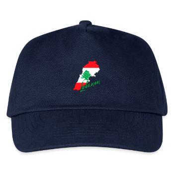 Map with Lebanon flag, I love Lebanon - Kids’ Baseball Cap - navy - Front