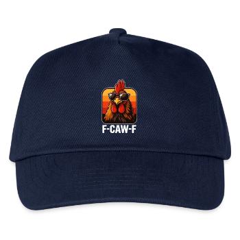 F-Caw-F Graphique drôle de mème de coq de poulet - Casquette de baseball Enfant - marine - Devant
