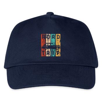 Road Trip Oldtimer-Retro-Streifen - Kinder Basecap - Navy - Vorne