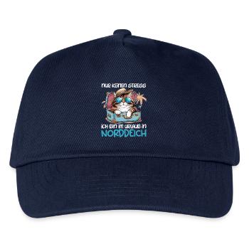 Nordsee NUR KEIN STRESS BIN IM URLAUB AN DER - Kinder Basecap - Navy - Vorne