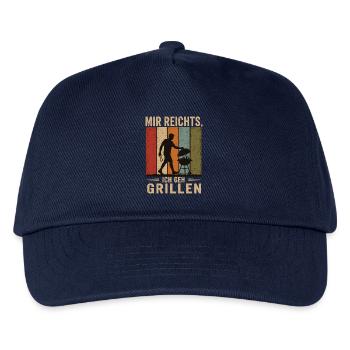 Mir reichts Ich geh grillen Retro BBQ Shirt - Kinder Basecap - Navy - Vorne