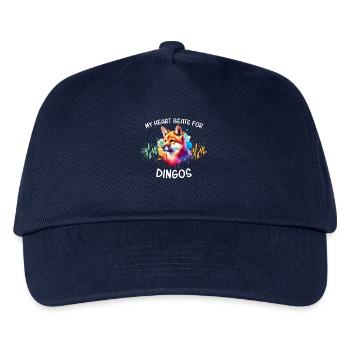 Australian Wild Dog Heartline - Kids’ Baseball Cap - navy - Front