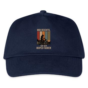 Mir reichts Ich geh Moped fahren Retro Moped - Kinder Basecap - Navy - Vorne
