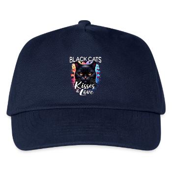Black Cat Love - Kids’ Baseball Cap - navy - Front
