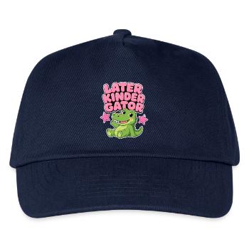 Später Kindergator – Kindergarten-Mädchengeschenk - Kinder Basecap - Navy - Vorne
